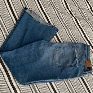 AE Ripped super high waisted flare jean